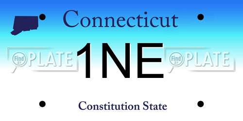 1NE Connecticut License Plate