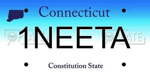 1NEETA Connecticut License Plate