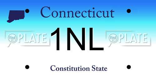 1NL Connecticut License Plate