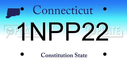 1NPP22 Connecticut License Plate