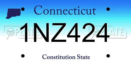 1NZ424 Connecticut License Plate