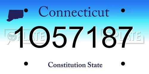 1O57187 Connecticut License Plate