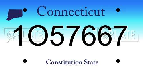 1O57667 Connecticut License Plate
