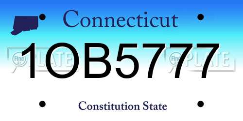 1OB5777 Connecticut License Plate