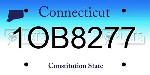 1OB8277 Connecticut License Plate
