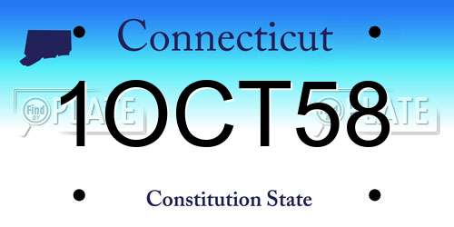 1OCT58 Connecticut License Plate