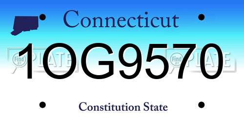1OG9570 Connecticut License Plate