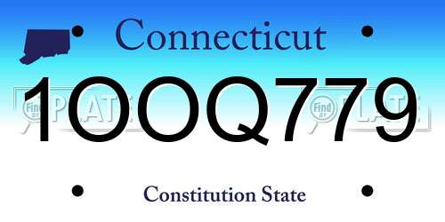 1OOQ779 Connecticut License Plate