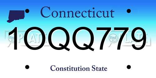 1OQQ779 Connecticut License Plate