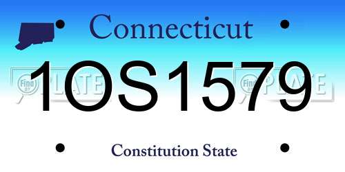 1OS1579 Connecticut License Plate