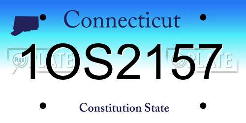 1OS2157 Connecticut License Plate