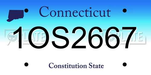 1OS2667 Connecticut License Plate