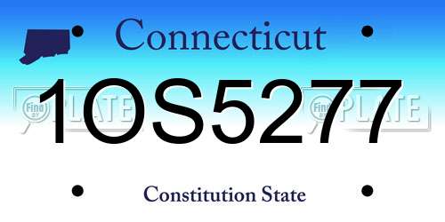 1OS5277 Connecticut License Plate