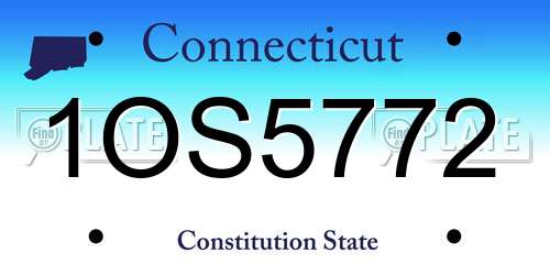 1OS5772 Connecticut License Plate