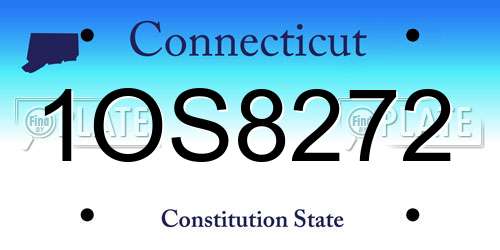 1OS8272 Connecticut License Plate