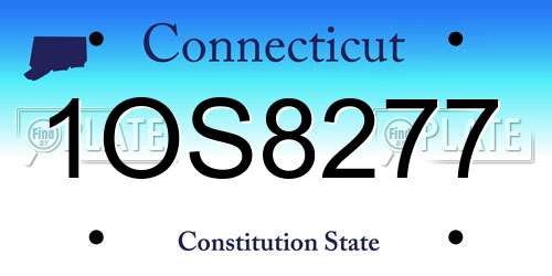 1OS8277 Connecticut License Plate