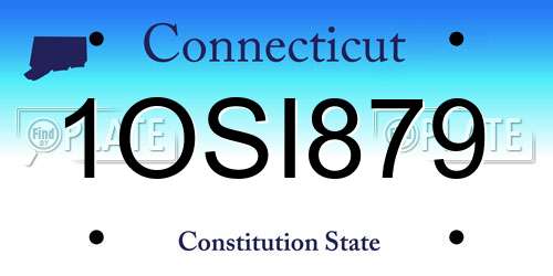 1OSI879 Connecticut License Plate