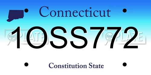1OSS772 Connecticut License Plate