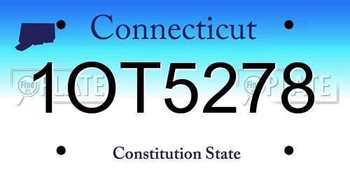 1OT5278 Connecticut License Plate