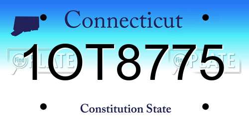 1OT8775 Connecticut License Plate
