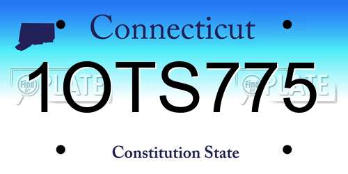 1OTS775 Connecticut License Plate