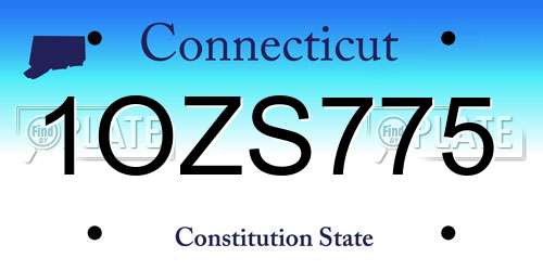 1OZS775 Connecticut License Plate