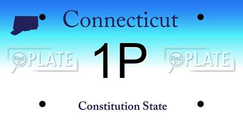 1P Connecticut License Plate