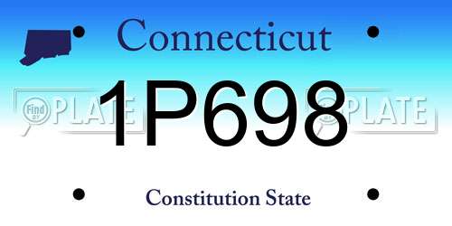 1P698 Connecticut License Plate
