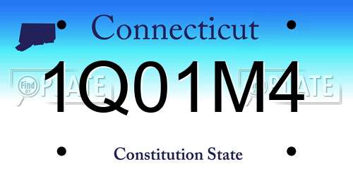 1Q01M4 Connecticut License Plate