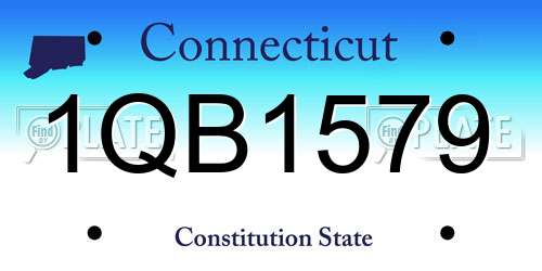 1QB1579 Connecticut License Plate