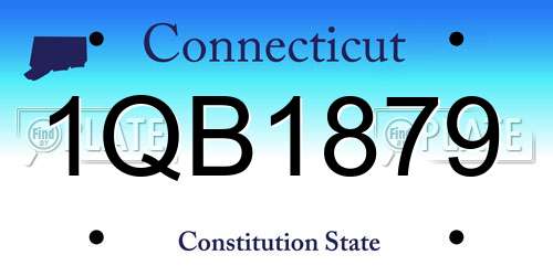 1QB1879 Connecticut License Plate