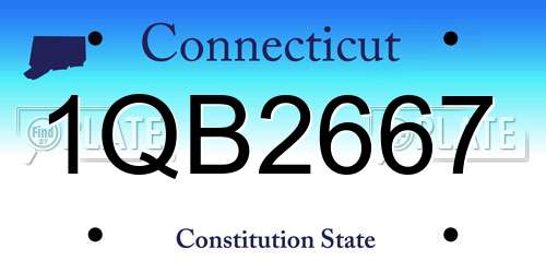 1QB2667 Connecticut License Plate