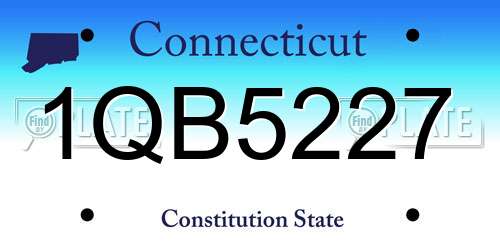 1QB5227 Connecticut License Plate