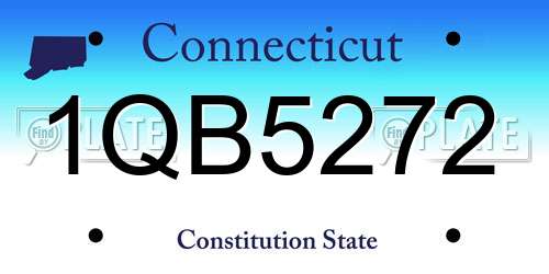 1QB5272 Connecticut License Plate