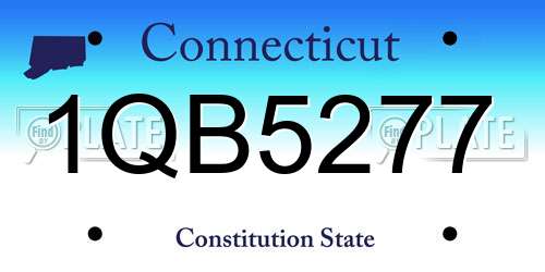 1QB5277 Connecticut License Plate