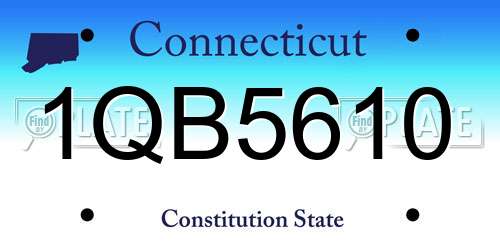 1QB5610 Connecticut License Plate