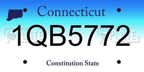 1QB5772 Connecticut License Plate