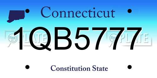1QB5777 Connecticut License Plate