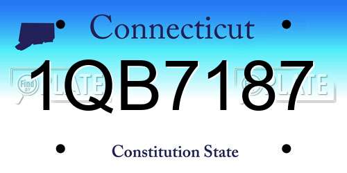 1QB7187 Connecticut License Plate