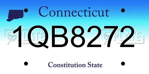1QB8272 Connecticut License Plate