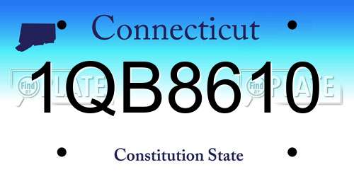 1QB8610 Connecticut License Plate