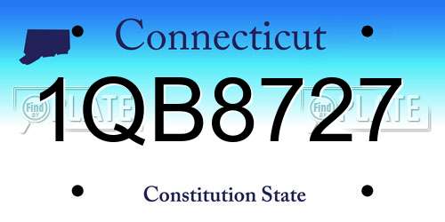1QB8727 Connecticut License Plate