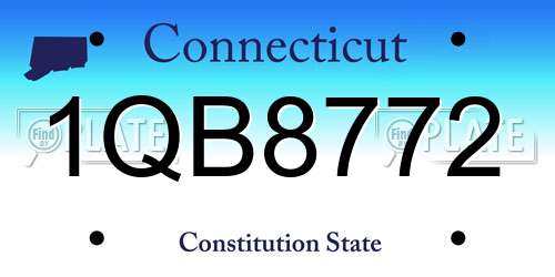 1QB8772 Connecticut License Plate