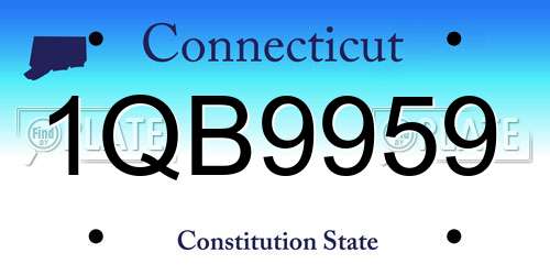 1QB9959 Connecticut License Plate