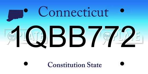 1QBB772 Connecticut License Plate