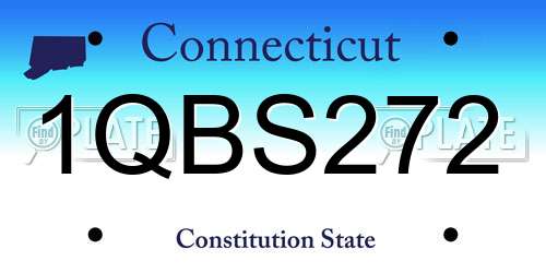 1QBS272 Connecticut License Plate