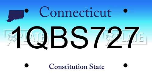 1QBS727 Connecticut License Plate