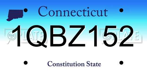 1QBZ152 Connecticut License Plate