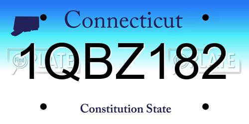 1QBZ182 Connecticut License Plate