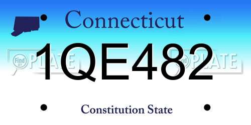 1QE482 Connecticut License Plate